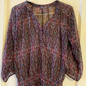 Sheer Multi Color Blouse